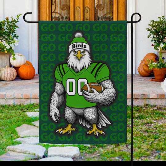 Philadelphia Eagles Mascot Garden Flag: Football Outdoor Decor