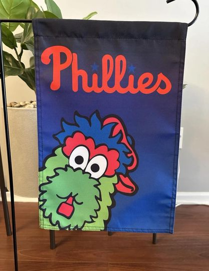 Custom Philadelphia Phillies Phanatic Philly Phanatic Garden Flag 12 x 18 Premium Phillies Mascot Garden Flag