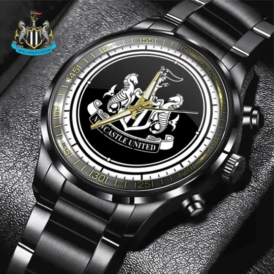 Discover Football Club Inspired Black Stainless Steel Watch – Men’s Luxury Sports Timepie