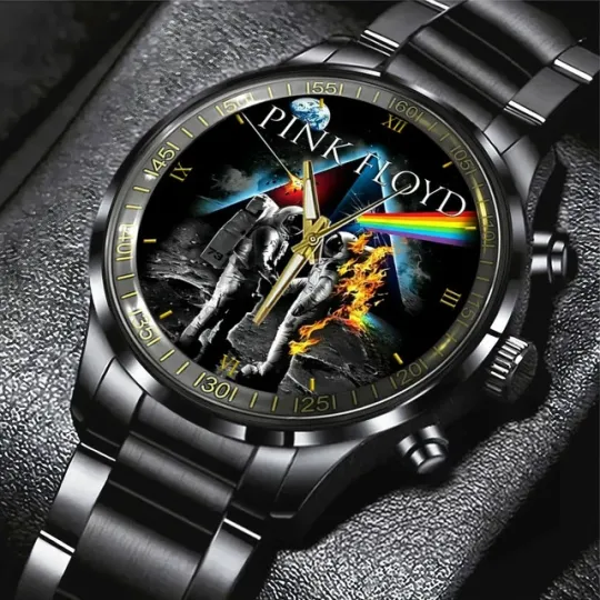 Discover Classic Rock-Inspired Black Stainless Steel Watch – Men’s Luxury Timepiece