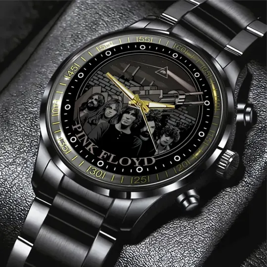 Discover Classic Rock-Inspired Black Stainless Steel Watch – Men’s Luxury Wristwatch