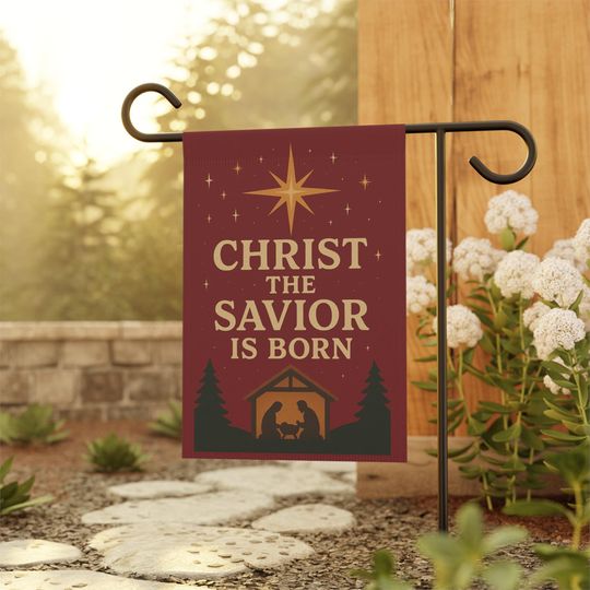 Discover Nativity Garden Banner, Christ Savior Is Born Flag, Holiday Decor, Outdoor Christmas Decoration Home and  Church Celebration Banner