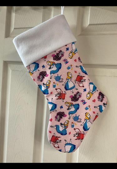 Discover Alice in wonderland Christmas Stocking