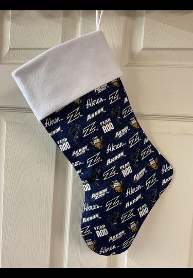 Discover Akron zips Christmas Stocking