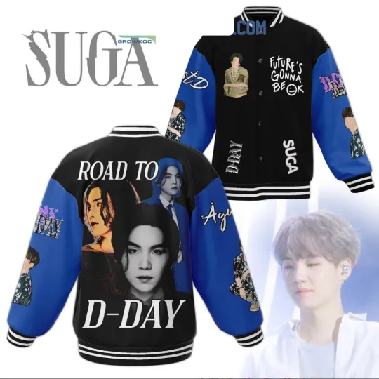 BTS Suga Road To D Day Futures Gonna Be OK Baseball Jacket