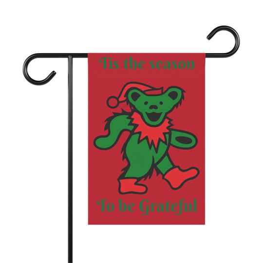 Discover Garden Banner, Dancing Bears Festive Lawn Decor, Hippie Holidays, Dead Christmas, House Banner, Garden Flag, Outdoor Wall Hanging Decor,
