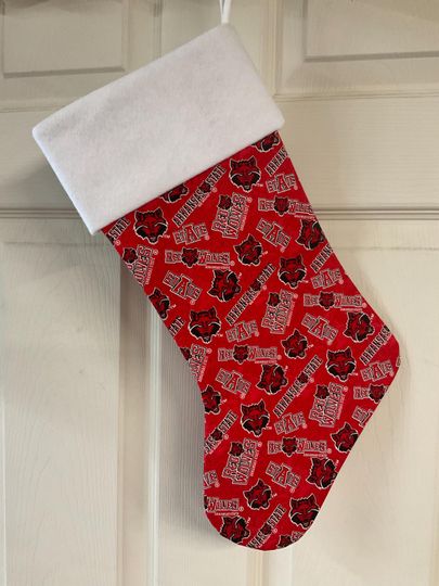 Arkansas Red Wolves Christmas Stocking
