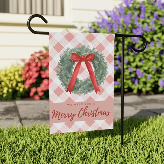 Discover Christmas Garden Banner, We Wish You a Merry Christmas, Christmas Porch Decoration, New Housewarming Gift, Holiday Garden Flag, Holiday