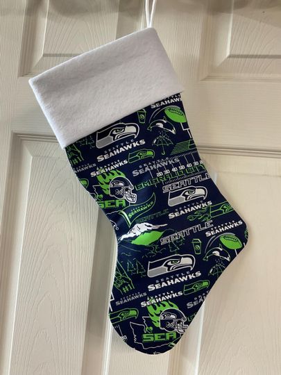Discover Seatle Sea hawks Christmas Stocking