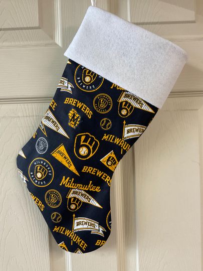 Discover Milwauke Brewers Christmas Stocking