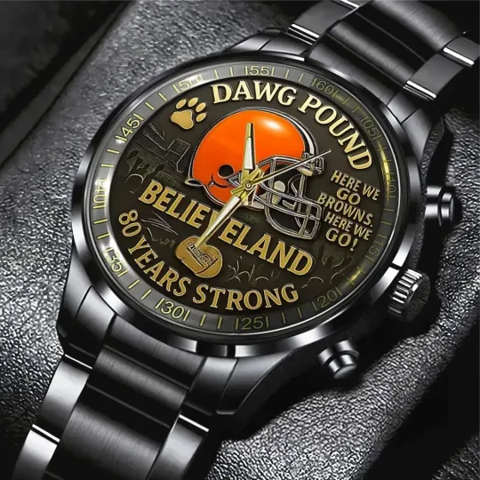Discover Cleveland Browns Black Stainless Steel Watch