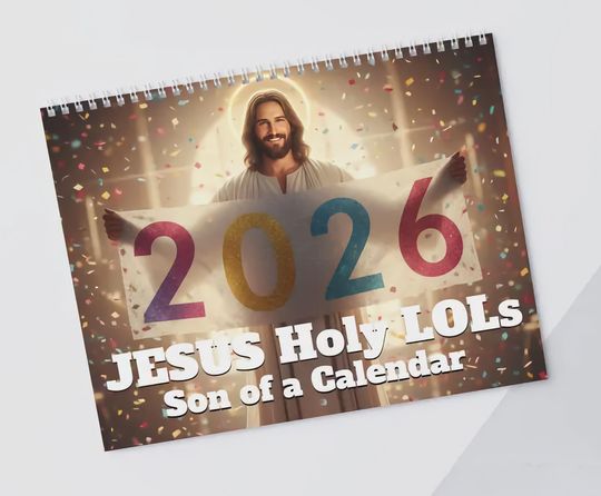 Discover Funny Jesus Christ 2026 Christian Calendar | White Elephant Party Exchange |  Gag for Him Her Family