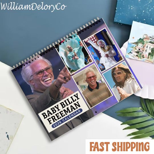 Discover Baby Billy Freeman 2026 Wall Calendar, Funny TV Character Comedy Planner, Pop Culture Monthly Art Gift, Colorful Fan Collectible
