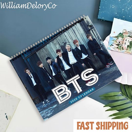 KPOP 2026 Wall Calendar, Kpop Gift For Army, Bangtan, Purple Heart, New Year Calendar, Music Fan Gift, Music Kpop Calendar, Wall Calendar