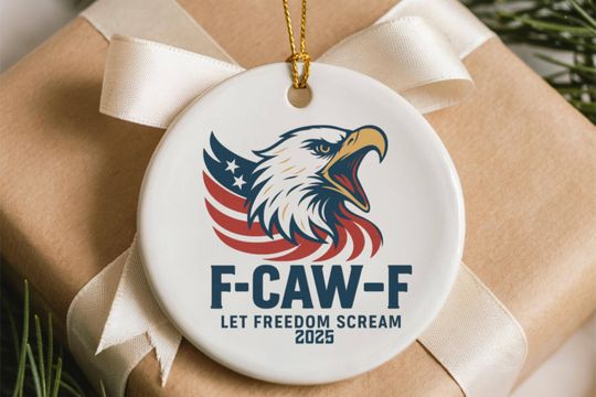 Discover Funny Patriotic Eagle Ceramic Ornament - Holiday Decoration