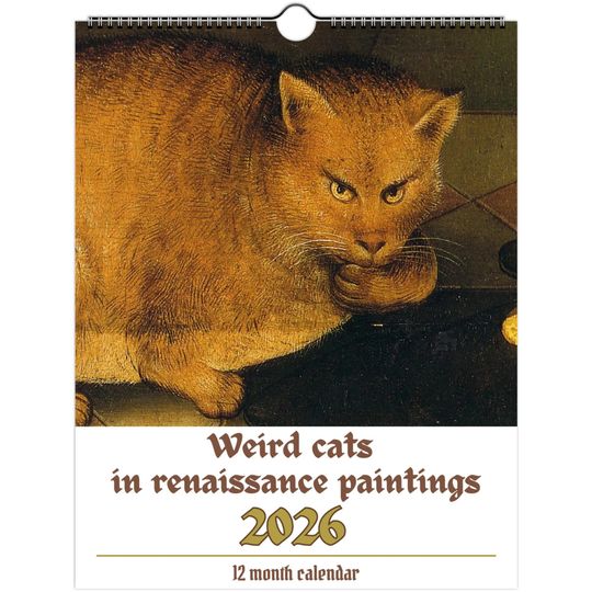 Discover Weird cats in renaissance 2026 Wall Calendar