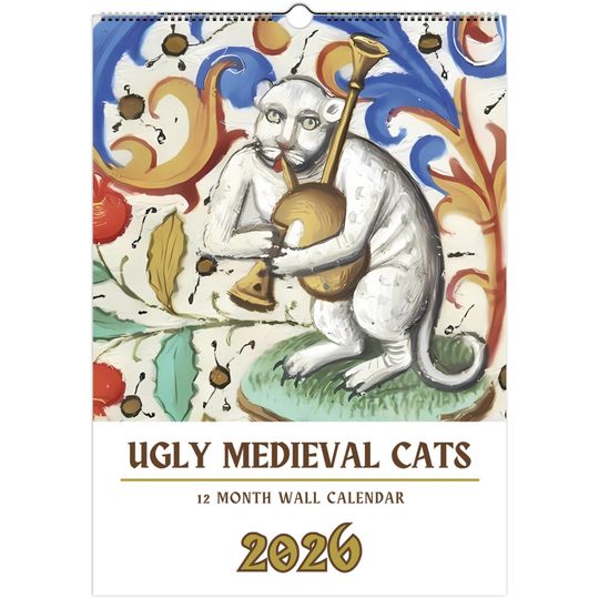 Discover Funny Medieval Cat Paintings 2026 Wall Calendar