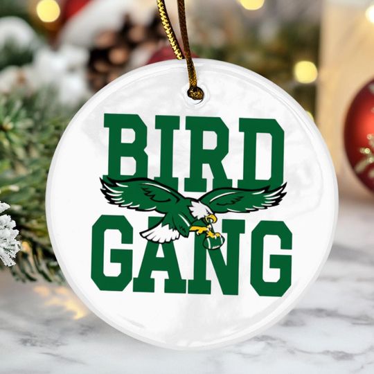 Philadelphia Bird Gang Ornament - Fly Eagles Decor - Philly Football Gift - Xmas Game Day Keepsake