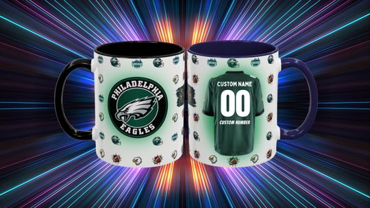Discover Unique 11oz Mug with Personalized Jersey Name and Number Accents
