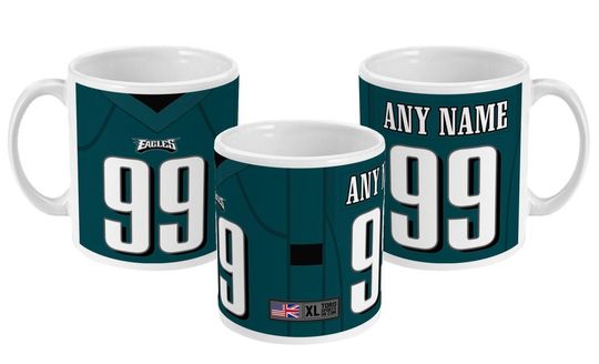 Discover Philadelphia Eagles 2021/22 Theme Personalised Jersey 11oz Mug