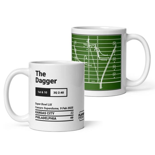 Discover Philadelphia Eagles Greatest Plays Mug: The Dagger (2025)