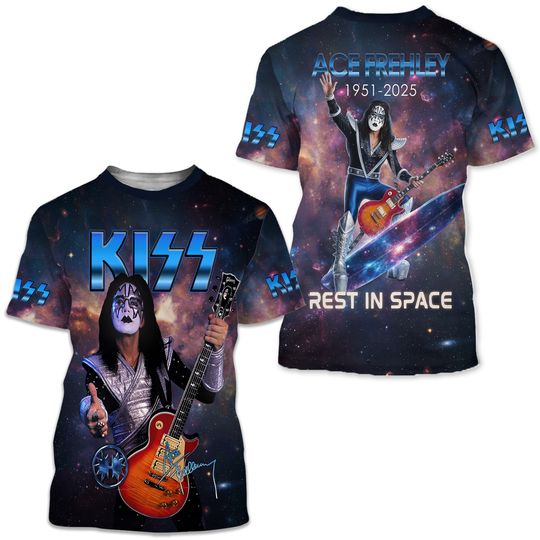 Ace Frehley 3D shirt rest in space 2025