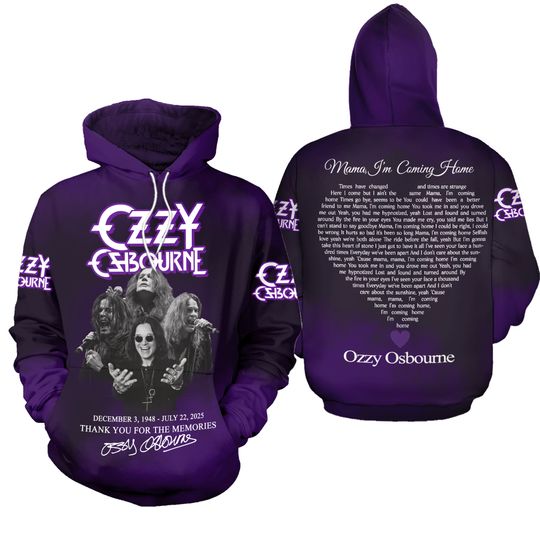 Black Sabbath x Ozy Osbourne 3D Hoodie Full Size Gift for Fans