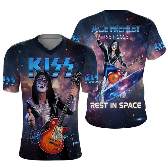 Ace Frehley 3D shirt rest in space 2025