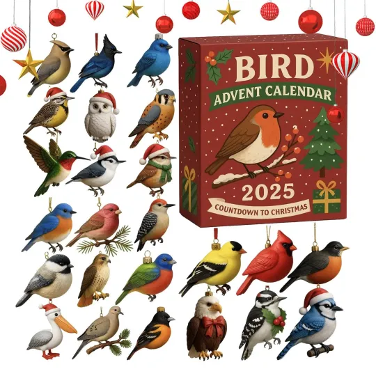 Discover 2025 Christmas Calendar 2D Flat Acrylic Ornament 2025 Countdown