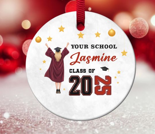 Discover Personalized Graduation Christmas Acrylic Ornament, Mastered It Ceramic Ornament, Collage Ornament, Class Of 2025 Ornament AXJB31