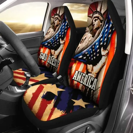 Discover American Flag Car Seat Cover God Bless America Car Accessory