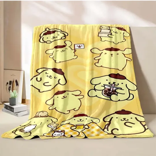 Sanrio Pompom Purin Dog Cartoon Blanket