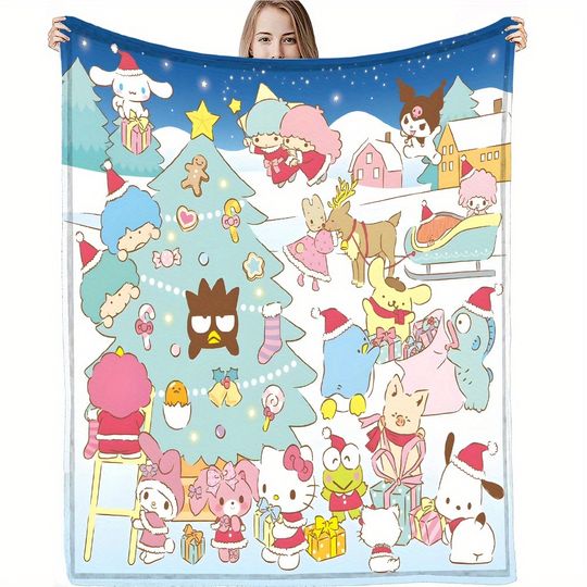 Sanrio Hello Kitty and Cute Partners Christmas Dream Fleece Blanket