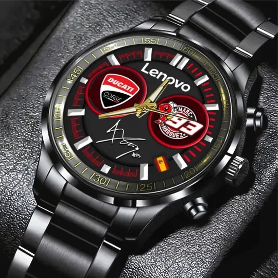 Discover Marc Marquez Black Stainless Steel Watch, Gift For Dad, Christmas Gift