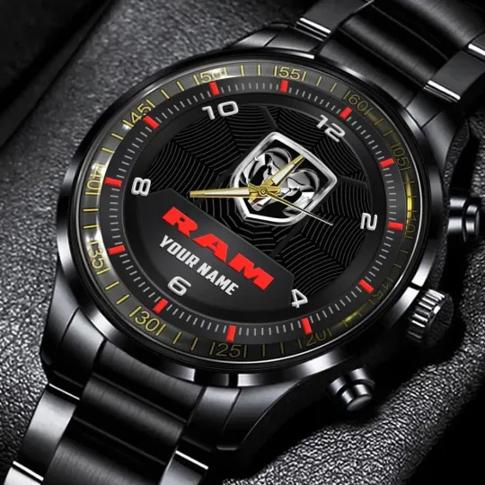 Discover Ram truck Stainless Steel Watch, Gift For Dad, Christmas Gift