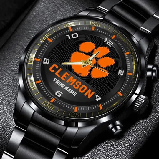 Discover Clemson Tigers Stainless Steel Watch, Gift For Dad, Christmas Gift