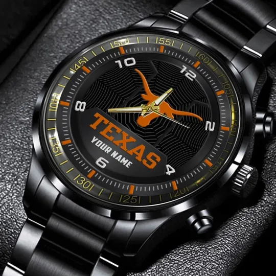 Discover Texas Long horns Stainless Steel Watch, Gift For Dad, Christmas Gift