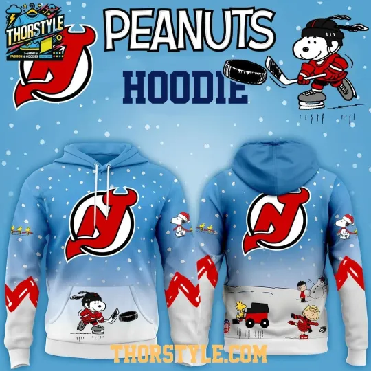 Snoop New Jersey Devils Peanus Hockey All Over Printed 3D Hoodie