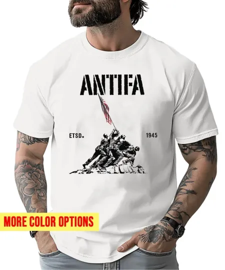 Discover Antifa Estd 1945 Patriotic Anti Fascist T-shirt
