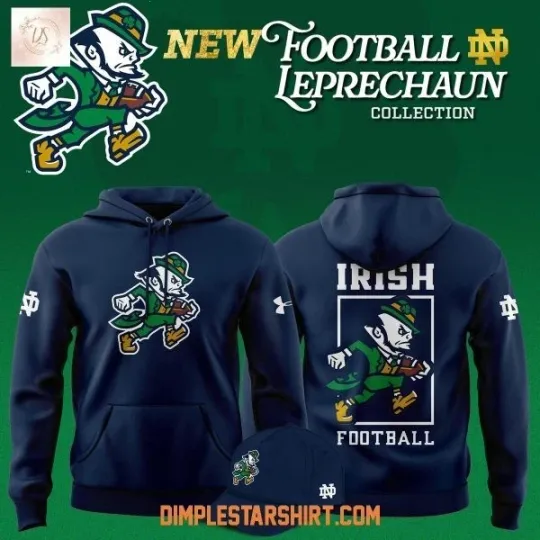 Discover Notre Dam-E Fighting Irish Football Leprecha-Un Logo 3D Hoodie