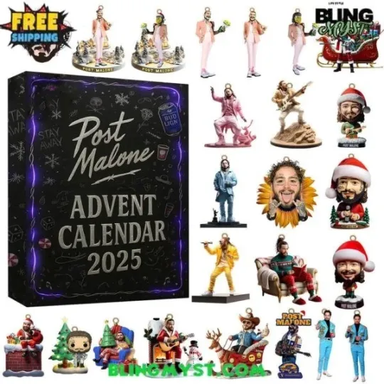 Discover Post Malone 2025 Acrylic Advent Calendar Blind Box