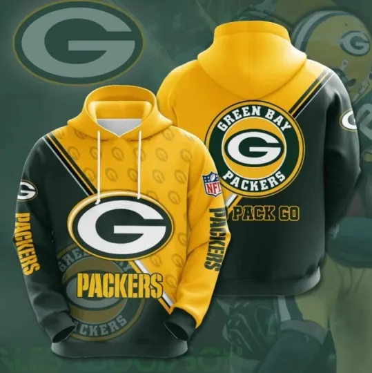 Discover Green Bay Football Packers All Over Printed 3D Hoodie Gift For Fan