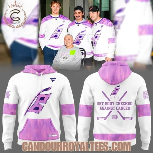 Discover Carolina Hurricane 2025 Hockey Fights Cancer 3D Hoodie Unisex
