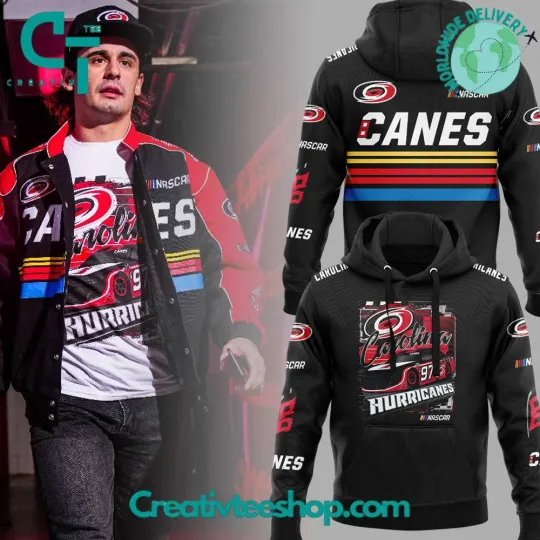 Discover Carolina Hurricane x NASCAR Day Against Wild 3D Hoodie Unisex