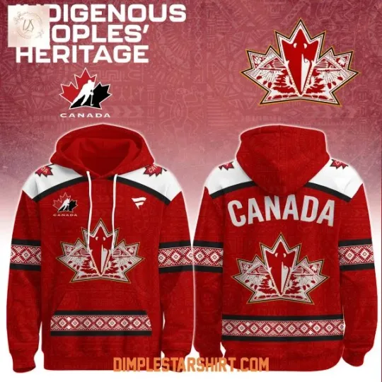 Discover Canada Hockey Indigenous Peoples Heritage 3D Hoodie Unisex