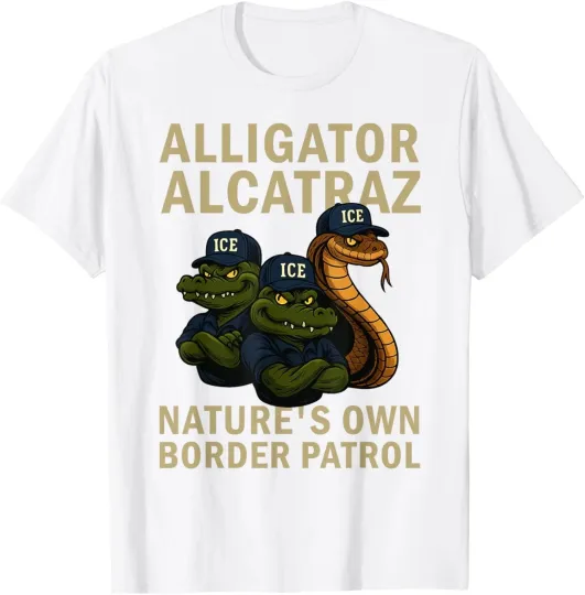 Discover Alligator Alcatraz Ice Nature's Own Border Patrol Unisex T-Shirt