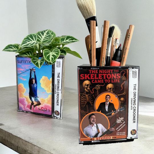 Discover I think You Should Leave Desk Organizer Cassette Tape Pencil Holder Makeup Brush Holder