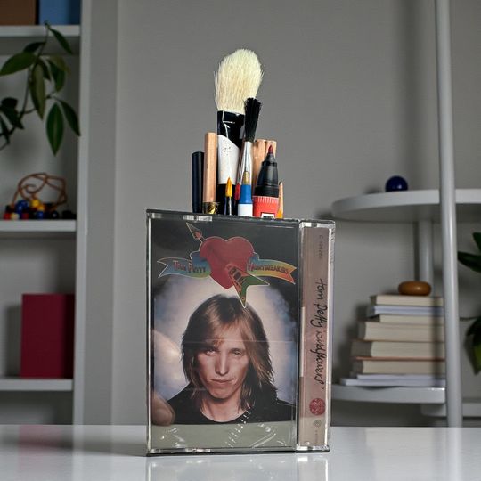 Discover Tom Petty Vintage Cassette Tape Case Desk Organizer Pen Pencil holder