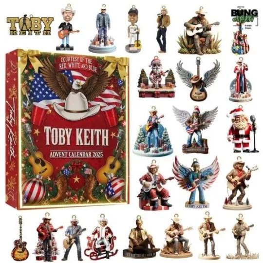 Toby Keith Advent Calendar 2025 Acrylic Blind Box Home Decor