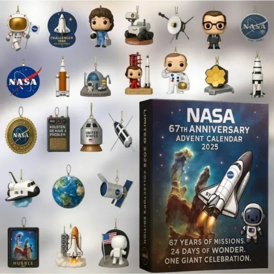 Discover NASA Christmas Advent Calendar 24-Day Space Ornament Countdown Gift